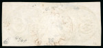 Stamp of Brazil » 1843 Bull's Eyes 1843, 30r black, worn impression, pair with Campinas hs