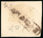 Stamp of Brazil » 1843 Bull's Eyes 1843, 30r black, early impression, framed "BANANAL"