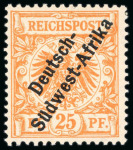 Stamp of Large Lots and Collections German South West Africa: 1897-1914, collection of mint and used incl. forerunners, rare postmarks, multiples
