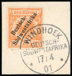 Stamp of Large Lots and Collections German South West Africa: 1897-1914, collection of mint and used incl. forerunners, rare postmarks, multiples