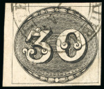 Stamp of Brazil » 1843 Bull's Eyes Paraíba do Norte (PB) 1843, 30r black, intermediate impression, cancelled by "C.G. DA PARAHIBA DO NORTE" cds