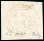 Stamp of Brazil » 1843 Bull's Eyes 1843, 30r black, worn impression, Pernambuco 'shield' ds
