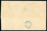 Stamp of Japan » <mark>1875</mark>, Cherry Blossoms Changed colours/sizes, with syllabics <mark>1875</mark>, 6 Sen orange syll. ru (11) paying the 6 sen letter rate to China, on cover