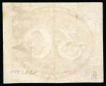 Stamp of Brazil » 1843 Bull's Eyes 1843, 30r black, intermediate impression, octagonal "GRAMPARÁ" hs in brown