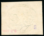 Stamp of Brazil » 1843 Bull's Eyes 1843, 30r black, worn impression, "RIO GRANDE/(year)" cds 