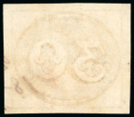 Stamp of Brazil » 1843 Bull's Eyes 1843, 30r black, worn impression, rimless "CORREIO GERAL DE CUIABA" cds in purple 