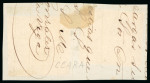 Stamp of Brazil » 1843 Bull's Eyes 1843, 60r black, worn impression, two on piece used at Ceará