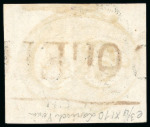 Stamp of Brazil » 1843 Bull's Eyes 1843, 60r black, worn impression, "V.D.QUELUZ" straight-line 