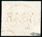 Stamp of Brazil » 1843 Bull's Eyes 1843, 60r black, worn impression, two examples with "SABARÁ" straight-line 