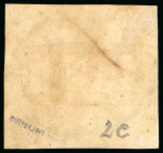 Stamp of Brazil » 1843 Bull's Eyes 1843, 60r black, early impression, "Va.DE VASSOURAS" hs in green