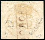 Stamp of Brazil » 1843 Bull's Eyes 1843, 60r black, intermediate impression, two examples with framed "SOROCABA" in black and red