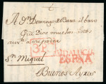 Stamp of Spain 1772, Nov. 11. Entire letter from Cádiz addressed to the Postmaster Domi