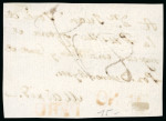 Stamp of Bolivia 1810 circa. Cover front from Puno (nowadays in Bolivia, then part of the Virreinato del Perú) to Madrid