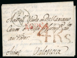 Stamp of Mexico » Outgoing Mail 1800,  Feb.  19.  Entire  letter  from  Veracruz  to  Valencia  (Spain),  endors