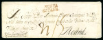Stamp of Mexico » Outgoing Mail 1800 circa. Large complete wrapper from Mexico City via Corunna to Madrid, from 