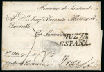 Stamp of Mexico » Outgoing Mail 1805, Feb. 23. Entire letter to Iruz (Spain), datelined in Hacienda de Galindo (