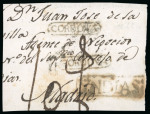 Stamp of Mexico » Outgoing Mail 1820  circa.  Cover  front  from  Córdova  (Veracruz)  to  Madrid,  displaying  