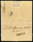 Stamp of Mexico » Outgoing Mail 1833, May 12. Entire letter from Mérida to Havana, carried by the “Empresa de Co