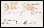Stamp of Mexico » Outgoing Mail 1847,  April  1st.  Entire  letter  from  Mexico  City  to  Madrid,  endorsed  “