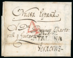 Stamp of Mexico » Incoming Mail 1812,    Aug.    8.    Entire    letter    from    Arbúcies    (Spain)    to    
