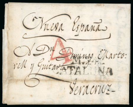 Stamp of Mexico » Incoming Mail 1812,    Aug.    8.    Entire    letter    from    Arbúcies    (Spain)    to    