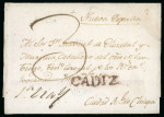 Stamp of Mexico » Incoming Mail Undated cover from Spain addressed to the Governor of Chiapas, bearing red “Cadi