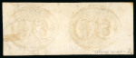 Stamp of Brazil » 1843 Bull's Eyes 1843, 60r black, intermediate impression, horizontal pair
