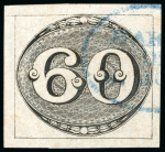 Stamp of Brazil » 1843 Bull's Eyes 1843, 60r black, early impression, uniformly large