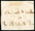 Stamp of Brazil » 1843 Bull's Eyes 1843, 60r black, early impression, brown "ALDEIA/DE/S.PEDRO" framed hs 