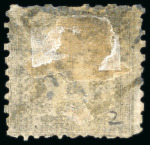 Stamp of Japan » 1872, Dragons sen unit, perforated 1872, 1/2 sen olive brown  plate 2 on brittle thick wove paper