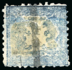 Stamp of Japan » 1872, Dragons sen unit, perforated 1872, 1 sen blue plate 1 on brittle laid paper, pos. 5 