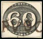 Stamp of Brazil » 1843 Bull's Eyes 1843, 60r black, early impression, strong colour and