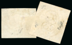 Stamp of Brazil » 1843 Bull's Eyes 1843, 30r and 60r black, worn impression, join together and used with "CIDADE/DE/CAMPOS" double-oval