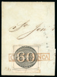 Stamp of Brazil » 1843 Bull's Eyes 1843, 60r black, clear impression, marginal example
