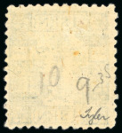 Stamp of Japan » 1872, Cherry Blossoms Native Paper 1872, 1 sen blue, Government printing, type III, plate 9, pos. 35,mint.