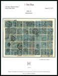 Stamp of Japan » 1872, Cherry Blossoms Native Paper 1872, 1 sen blue, Government printing , type III, plate 19, complete reconstruction of 40