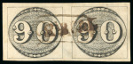 Stamp of Brazil » 1843 Bull's Eyes 1843, 90r black, late impression, pair with Ceará and Sobral handstamps