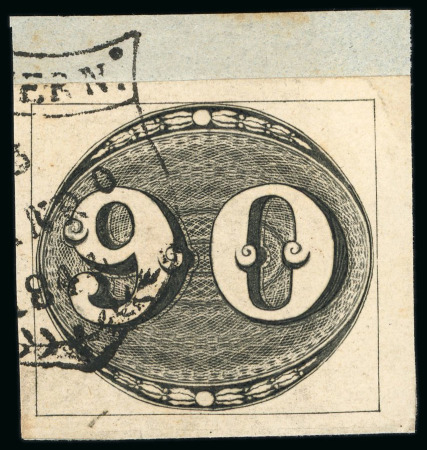 Stamp of Brazil » 1843 Bull's Eyes Pernambuco (PE) 1843, 90r black, early impression, a uniformly and