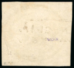 Stamp of Brazil » 1843 Bull's Eyes 1843, 90r black, late impression,  "cracked plate" - "chapa quebrada" variety, used at Paranaguá