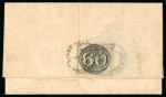Stamp of Brazil » 1843 Bull's Eyes 1843, 60r black, early impression, tied to letter by Campinas and Sao Paulo postmarks