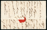 Stamp of Brazil » 1843 Bull's Eyes 1843, 60r black, early impression, horizontal marginal pair on letter from Rio to Santos