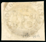 Stamp of Brazil » 1843 Bull's Eyes 1843, 60r black, early impression, "C.G. DA PARAHIBA DO NORTE/18 9 19-47" cds