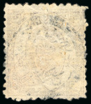 Stamp of Japan » 1874, Cherry Blossoms, Native Paper, with syllabics 1874, 6 sen violet brown syll. nu (10), canc. by kiban