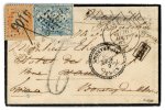 Stamp of Egypt » Suez-Canal Company 1868 (Aug 5) mourning envelope from Ismalia to France, with Suez Canal Co. and France mixed franking