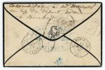 Stamp of Egypt » Suez-Canal Company 1868 (Aug 5) mourning envelope from Ismalia to France, with Suez Canal Co. and France mixed franking