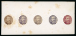 Stamp of Brazil » 1866-83 Dom Pedro » 1866 "Black Beard" Issue 1866, ABN colour proofs of the head of Dom Pedro on composite proofs