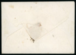 Stamp of Peru 1800  circa.  Handmade  envelope  from  Trujillo  to  Cádiz  (Spain),   “Franca.” and “Peru” straight-line