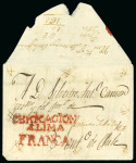 Stamp of Peru 1805-1807. Two registered covers carried by maritime mail to Chile