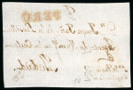Stamp of Peru 1810 circa. The only item known displaying the “Perú” of Cádiz used during the colonial period