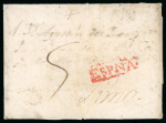 Stamp of Spain 1790 circa. Two covers from Spain to Lima, with the “España” postmark applied in Buenos Aires